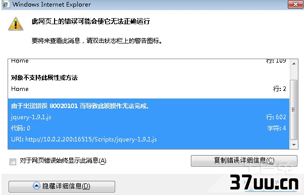 ie出错