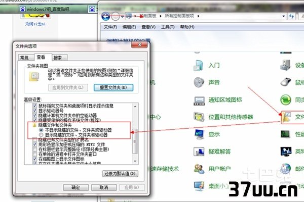 隐藏文件夹无法显示