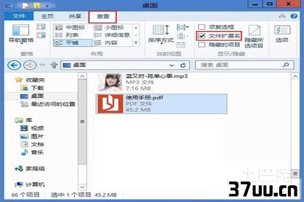 如何隐藏文件扩展名